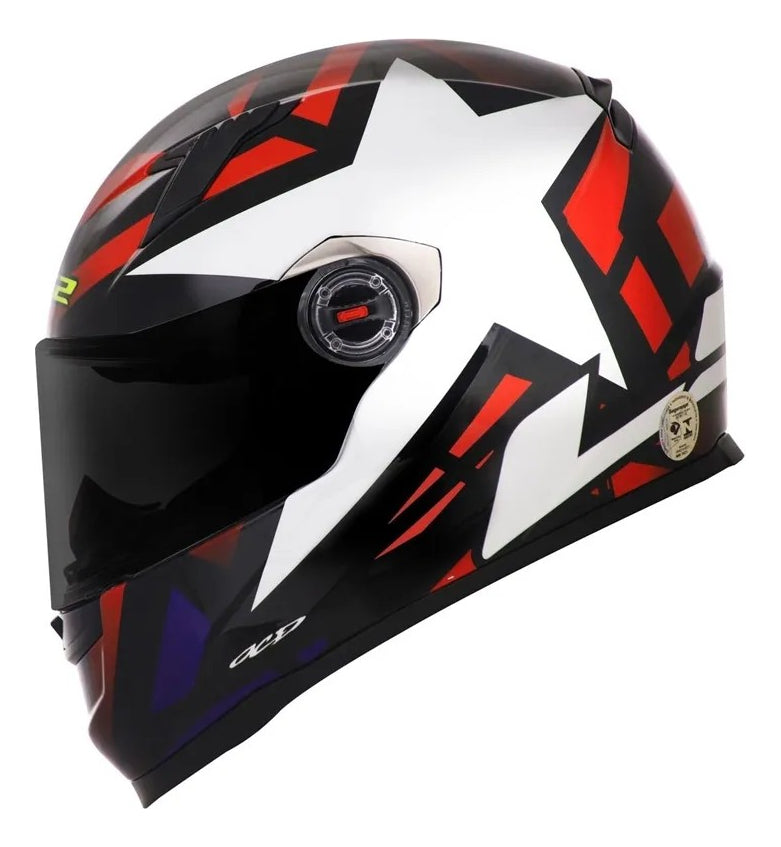 Capacete Ls2 Ff358 Classic Starwar Vermelho Branco