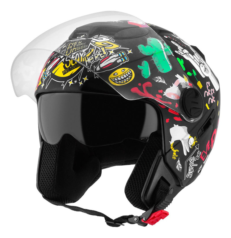 Capacete Aberto Viseira Solar Pro Tork New Atomic Universe