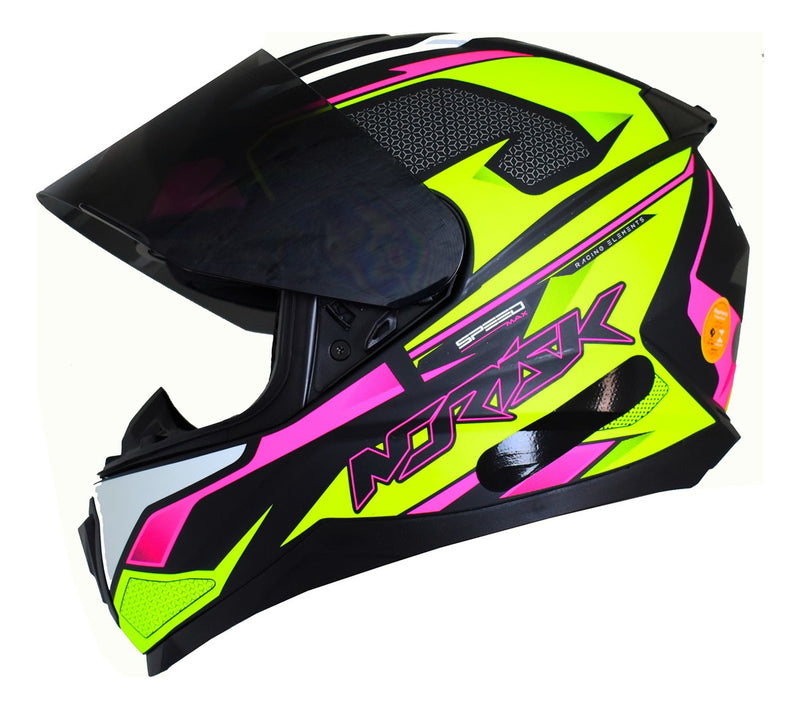 Capacete Moto Norisk Razor Speedmax Amarelo Viseira Fume