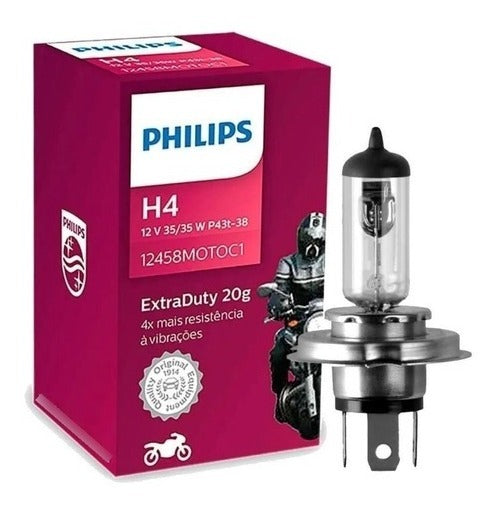 Lâmpada De Farol H4 Philips 35/35w - Cg 125 150 160 - Ybr