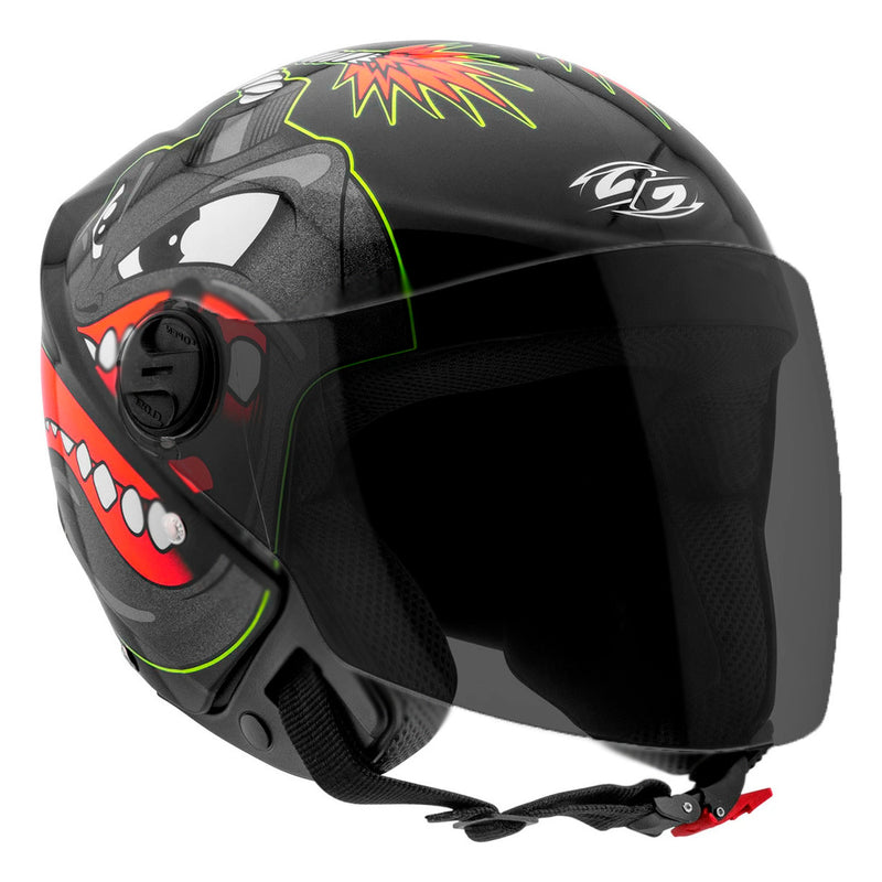 Capacete Moto Aberto New Liberty Protork 3 Bomb Preto Tam 58