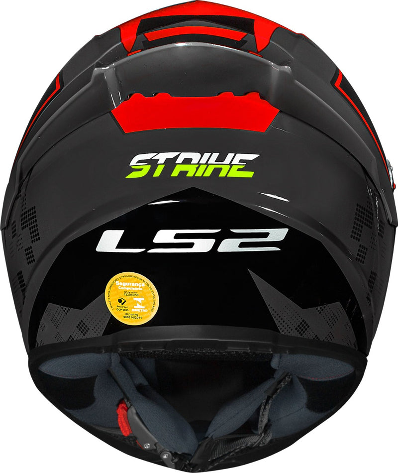 Capacete Ls2 Ff358s Striker Cinza/vermelho