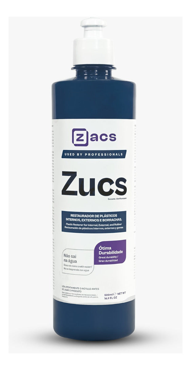 Zucs Restaura Plástico Interno Externo Borrachas 500ml Zacs