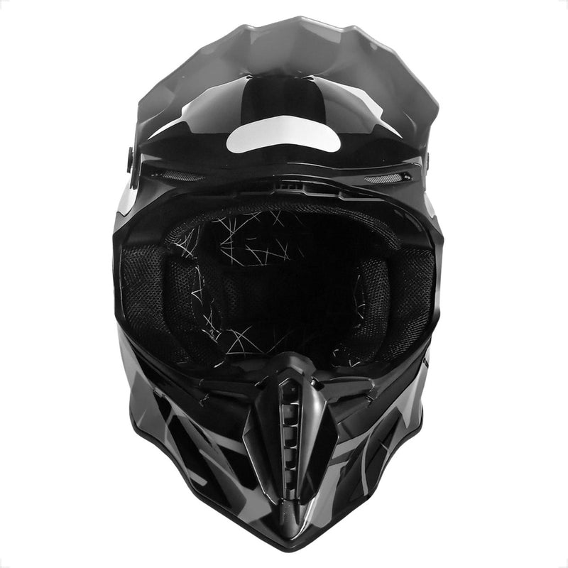 Capacete Ims Revo Cinza Preto + Óculos Motocross Trilha