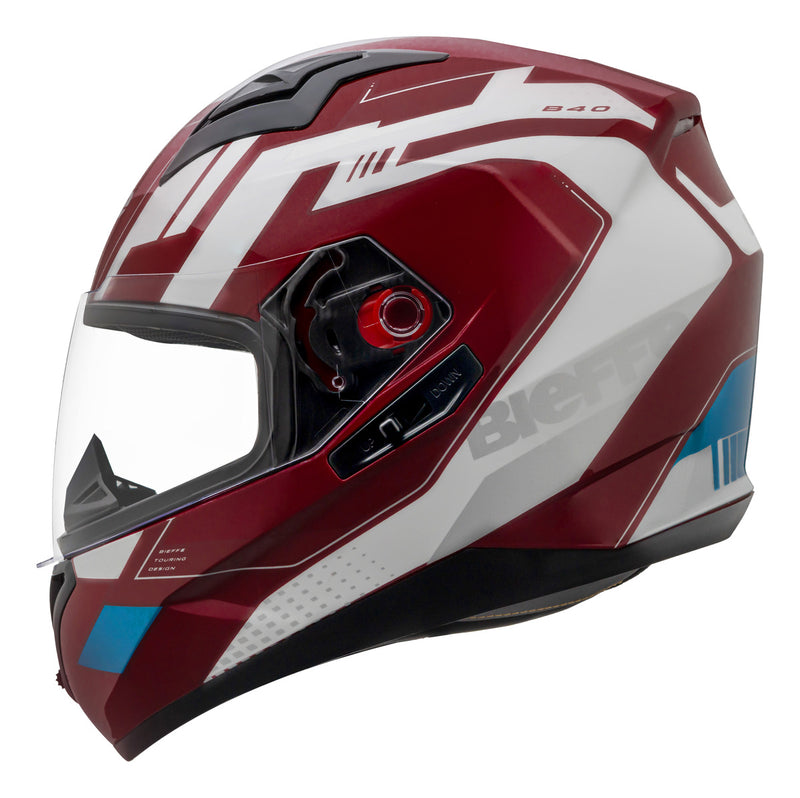 Capacete Bieffe B-40 Essence Vermelho Com Oculos Interno