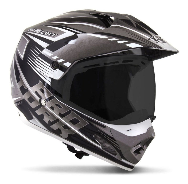 Capacete Integral Motocross Pro Tork Th1 Vision Adv Vis.fumê