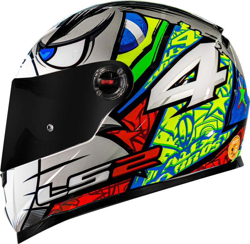 Capacete Ls2 Ff358 Piloto Alex Barros Tribal Br Brasil Brazi