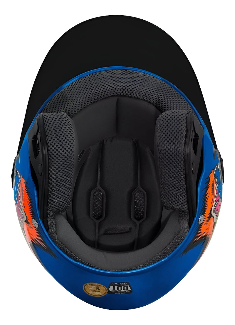 Capacete Aberto New Liberty Three Coyote Gp 88 Viseira Fumê