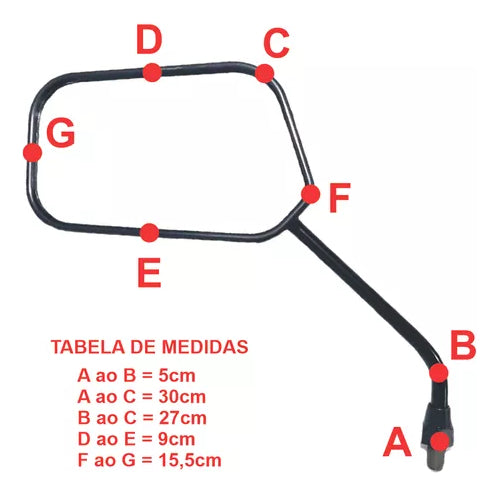 Par Retrovisor Espelho Mod. Original Honda Titan Fan 125 150