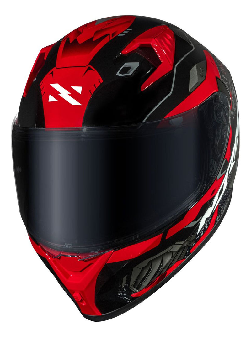 Capacete Norisk Flow Robot Vermelho + Viseira E Spoiler