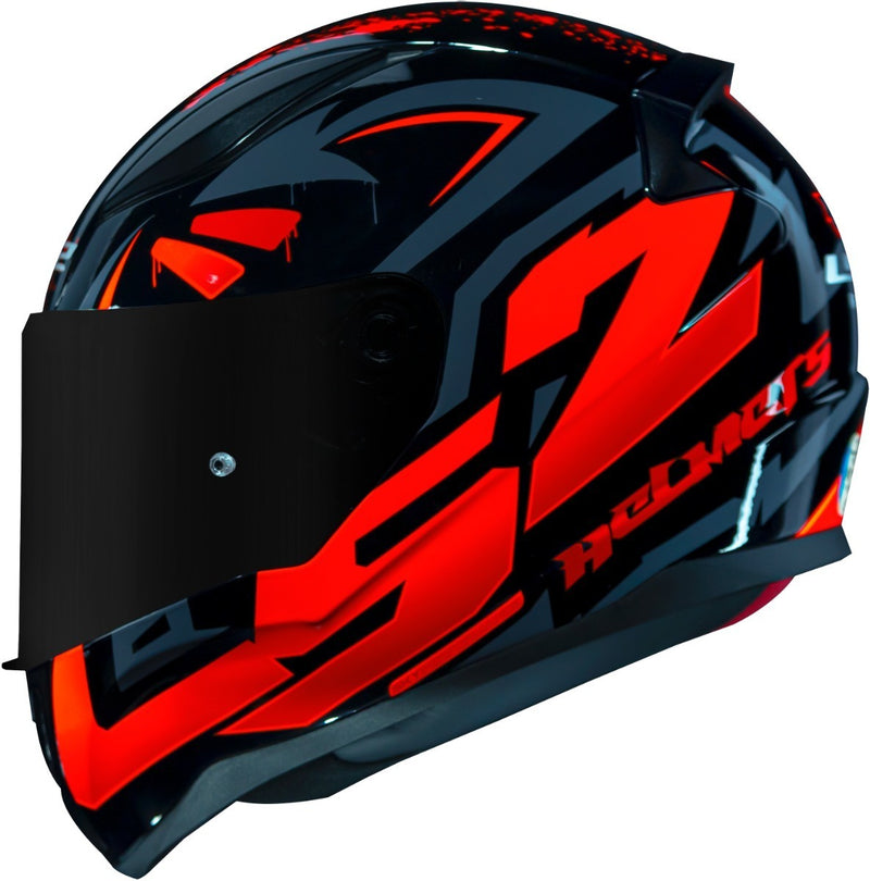 Capacete Moto Ls2 Ff353 Rapid Tagline Preto Laranja