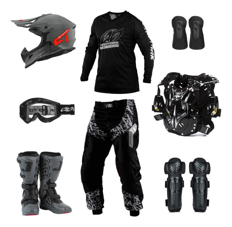 Kit Roupa Equipamento Completo Piloto Motocross Trilha Rally