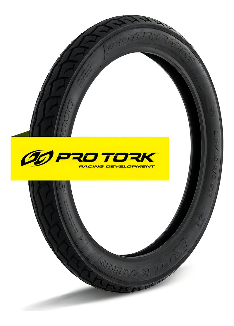 Pneu Pro Tork Dianteiro Racing 2.75-18 Pneu Traseiro 90/90-18 Str 7000 CG Titan Yes Ybr