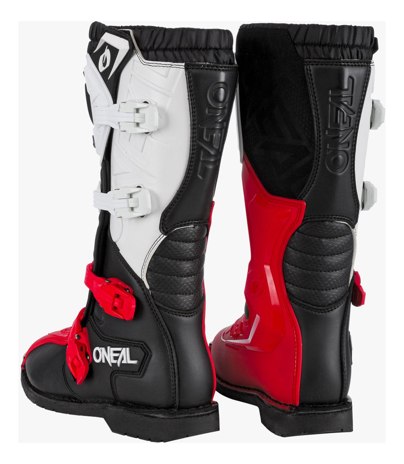 Bota Oneal Ride Pro Branca Preta Vermelho Motocross Trilha