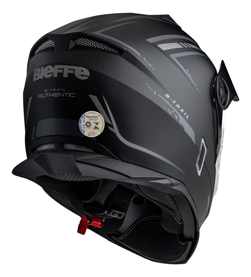 Capacete Bieffe B-trail Authentic Preto C/ Grafite - Fosco