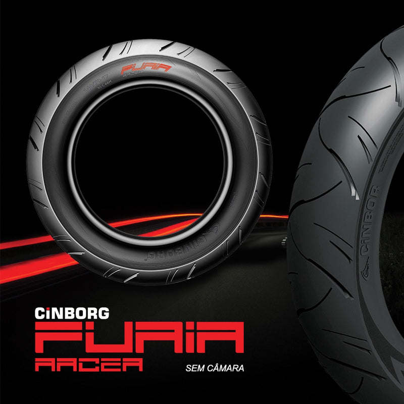 Pneu Traseiro Hornet Cbr 180/55-17 Furia Cinborg Sem Câmara