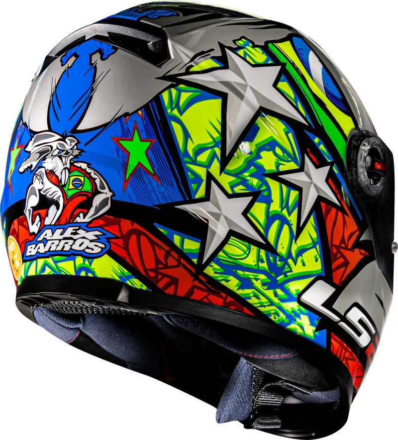 Capacete Ls2 Ff358 Piloto Alex Barros Tribal Br Brasil Brazi