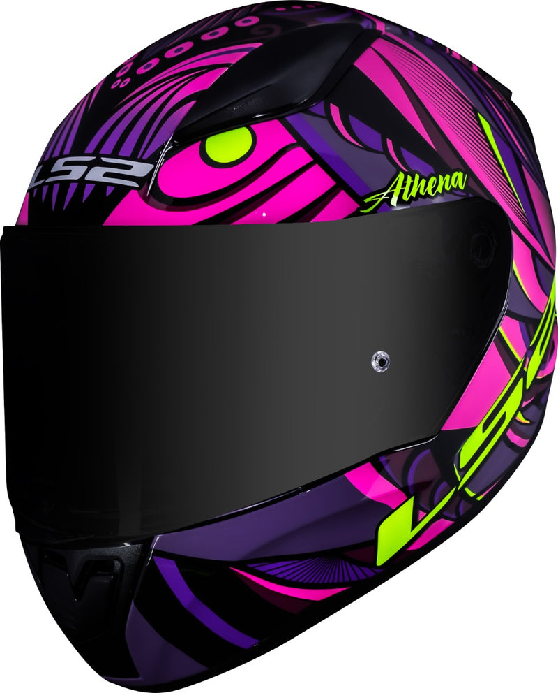 Capacete Ls2 Feminino Deusa Athena Coruja Atena Rosa Ff353