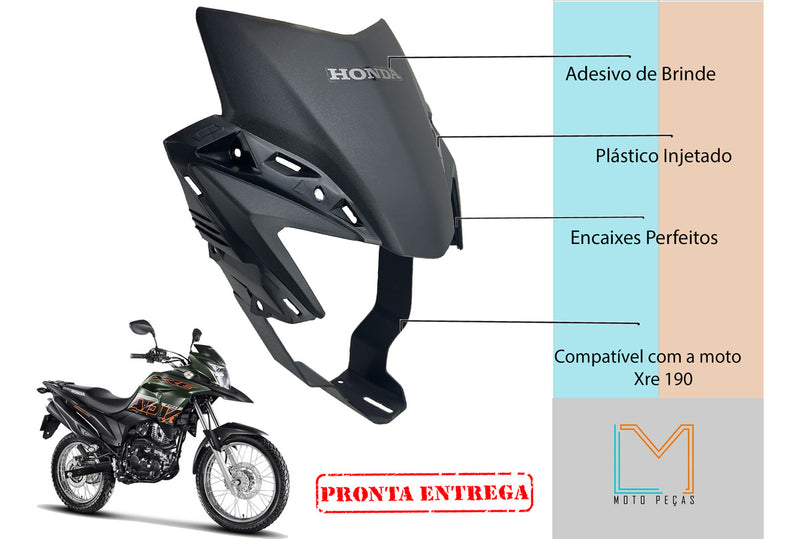 Carenagem Carcaça Do Farol Adaptável Xre 190 Preto 2016/2024