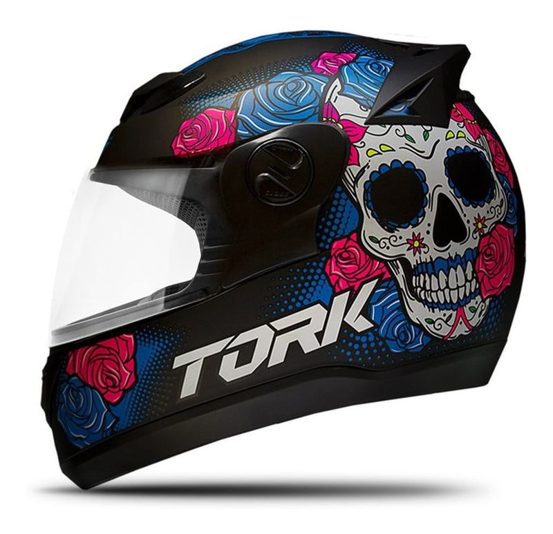 Capacetes Evolution Fechado G7 Skull Mexican Pro Tork Fosco