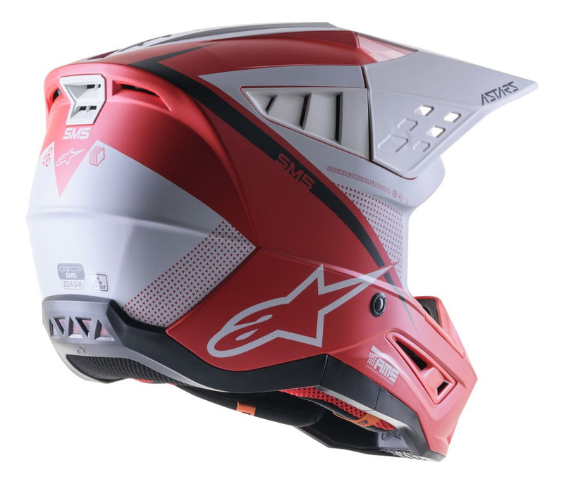 Capacete Alpinestars Sm5 Rayon Bright Red White Matte