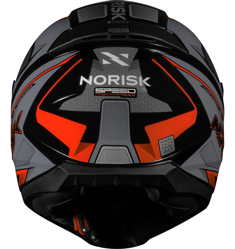 Capacete Masculino Norisk Razor Speedmax Preto Cinza Moto