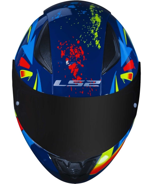 Capacete Ls2 Ff353 Rapid Tagline Azul Amarelo