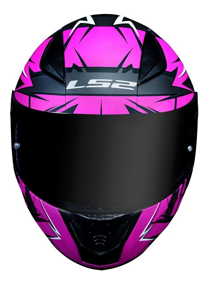 Capacete Moto Ls2 Ff353 Rapid Cromo Preto E Vermelho