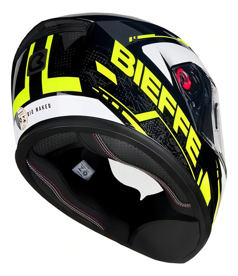 Capacete Bieffe B-12 Naked Preto / Amarelo