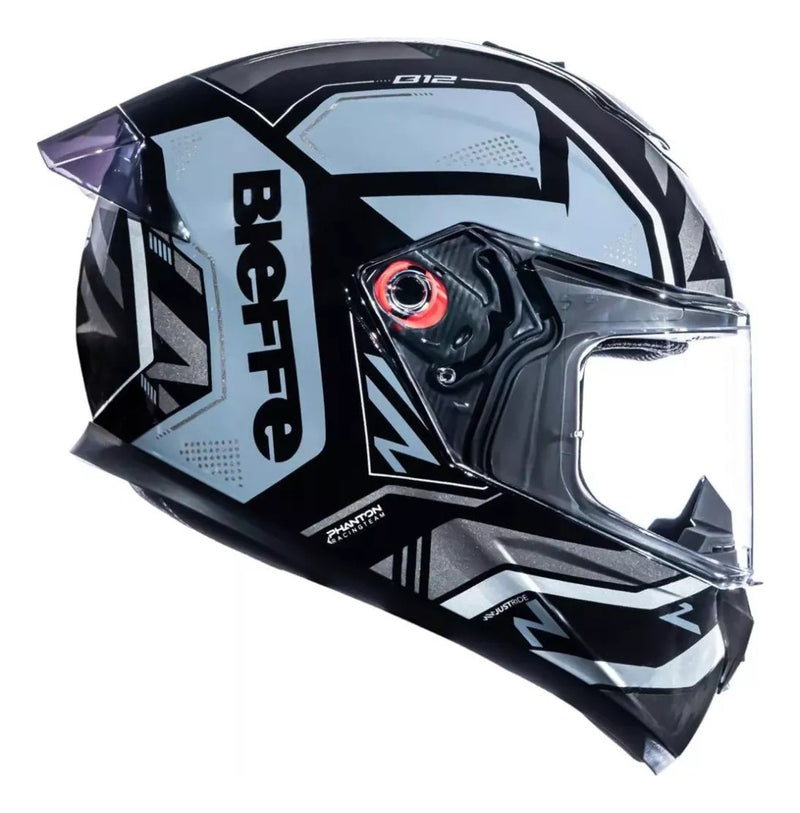 Capacete Bieffe B12 Phanton Preto/prata