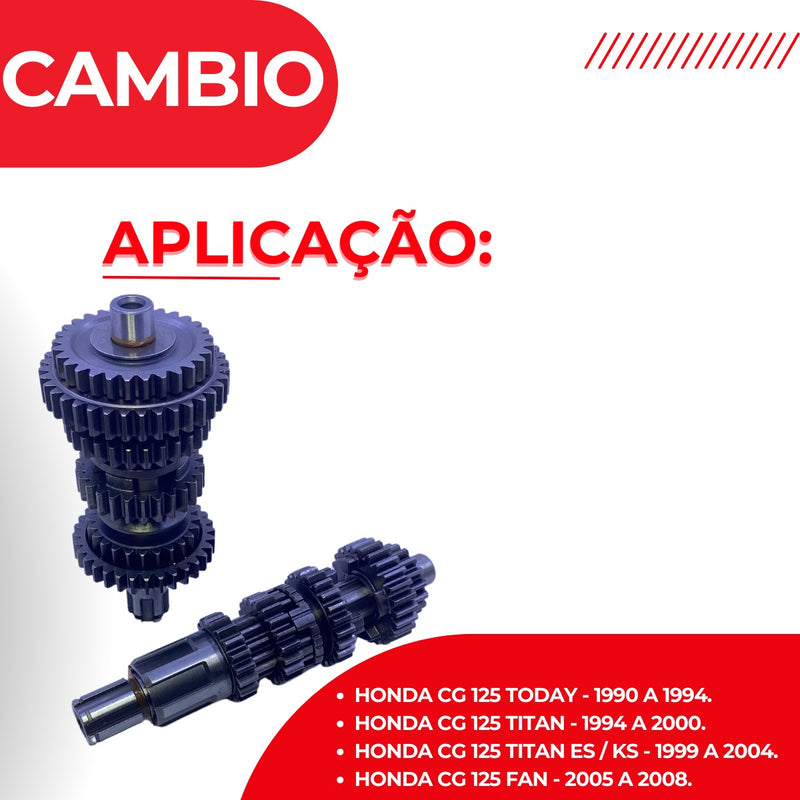 Câmbio Completo Honda Cg 125 Ano 2000 2001 2002 2003 2004