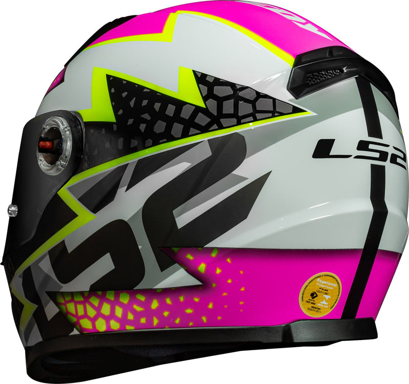 Capacete Ls2 Ff358 Classic Speedy Branco Rosa