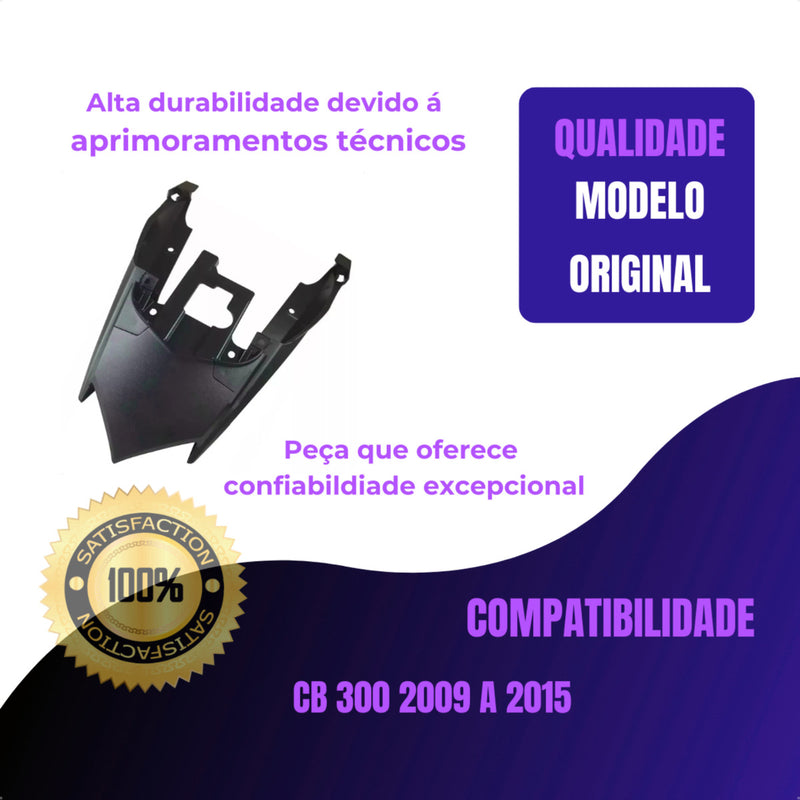 Rabeta Central Completa Moto Honda Cb 300r 2009 A 2015 Preta