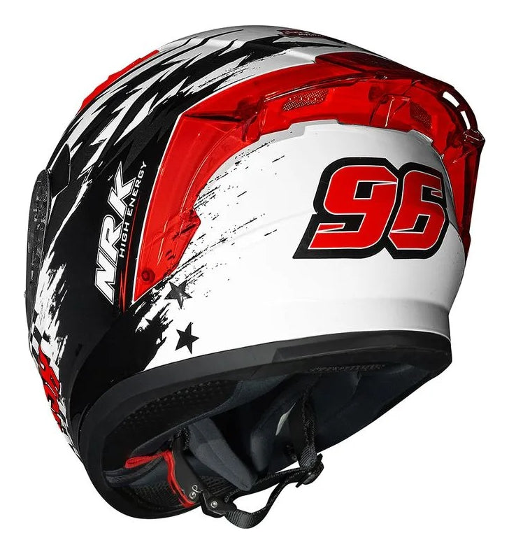 Capacete Norisk Flow Daytona Branco Vermelho