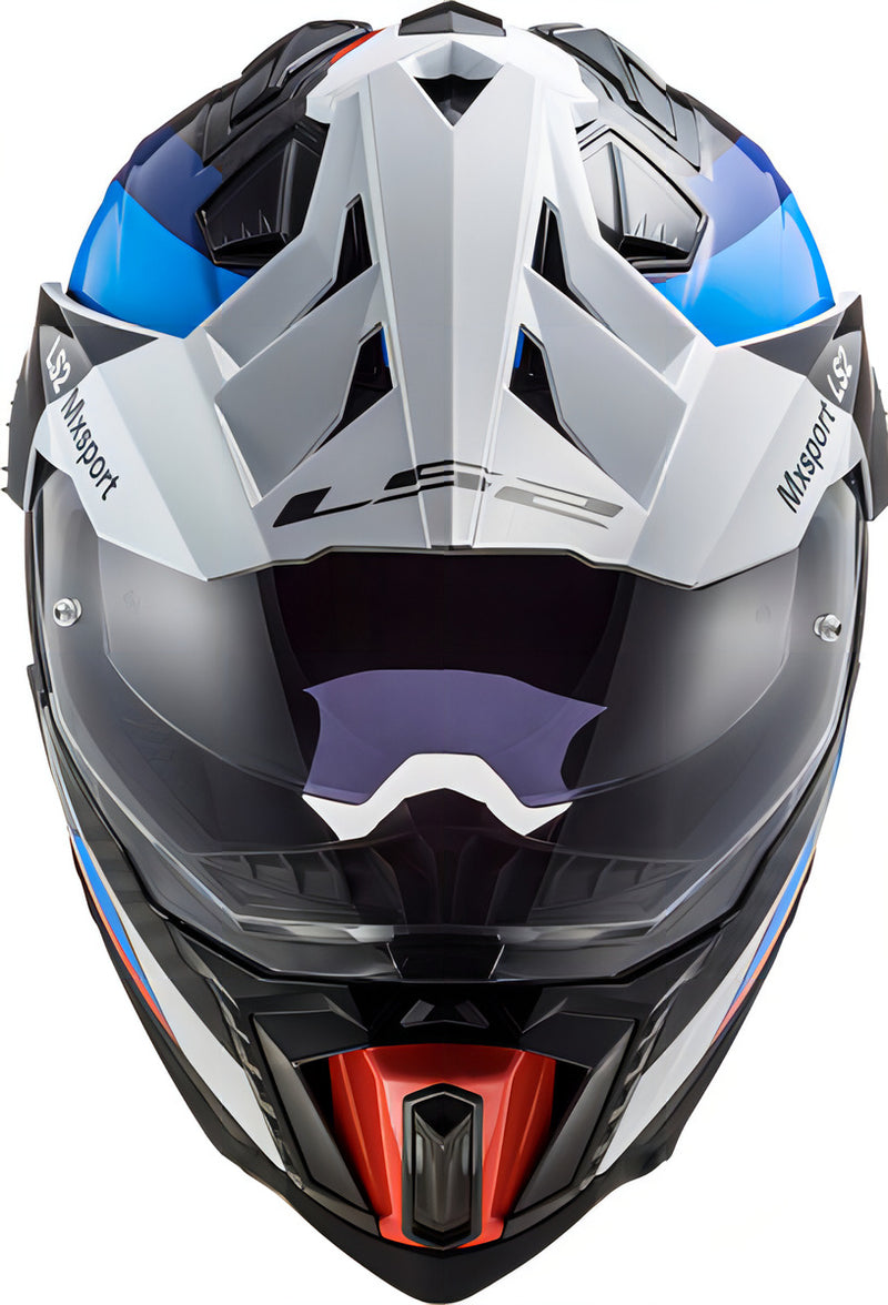 Capacete Para Big Trail Ls2 Explorer C Mx701 Frontier Azul Cor Branco/Azul/Vermelho Tamanho do capacete 56