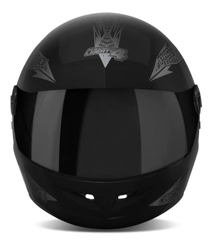 Capacete para moto  integral Pro Tork New Liberty  R8  preto-fosco fosco tamanho 56