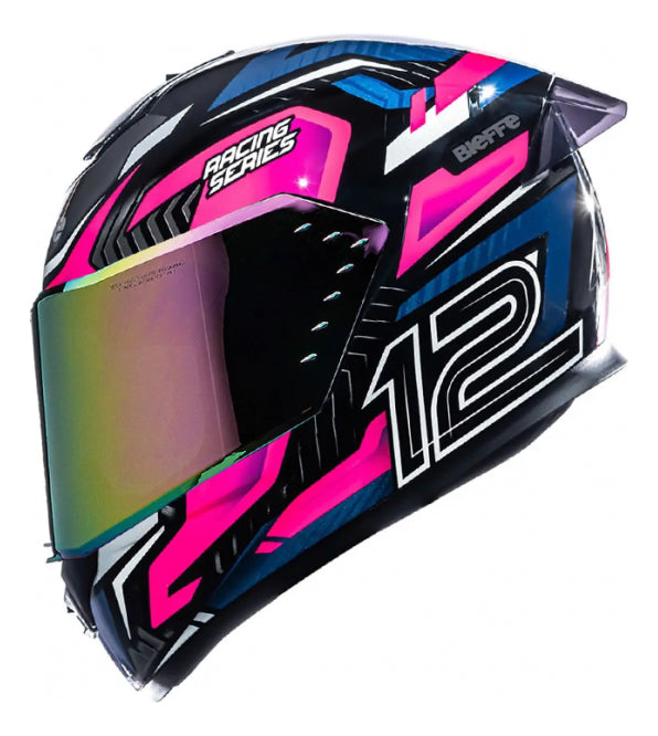 Capacete Bieffe B-12  Misano Pink + Viseira Colorida