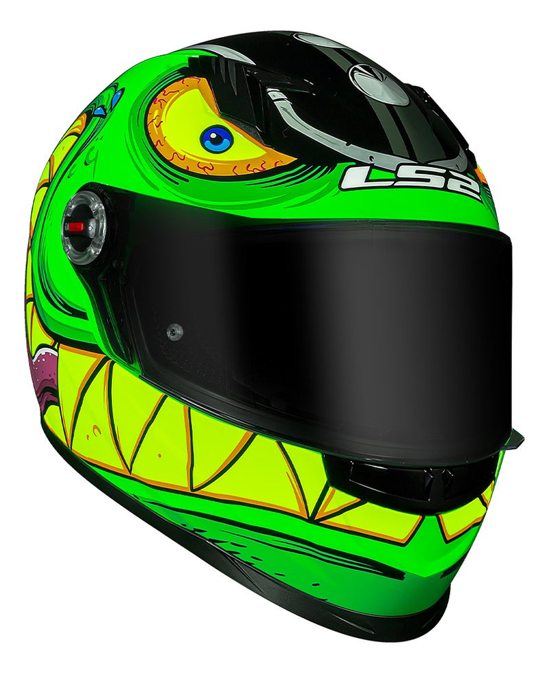 Capacete Ls2 Ff358 Rampage Verde Amarelo Colorido