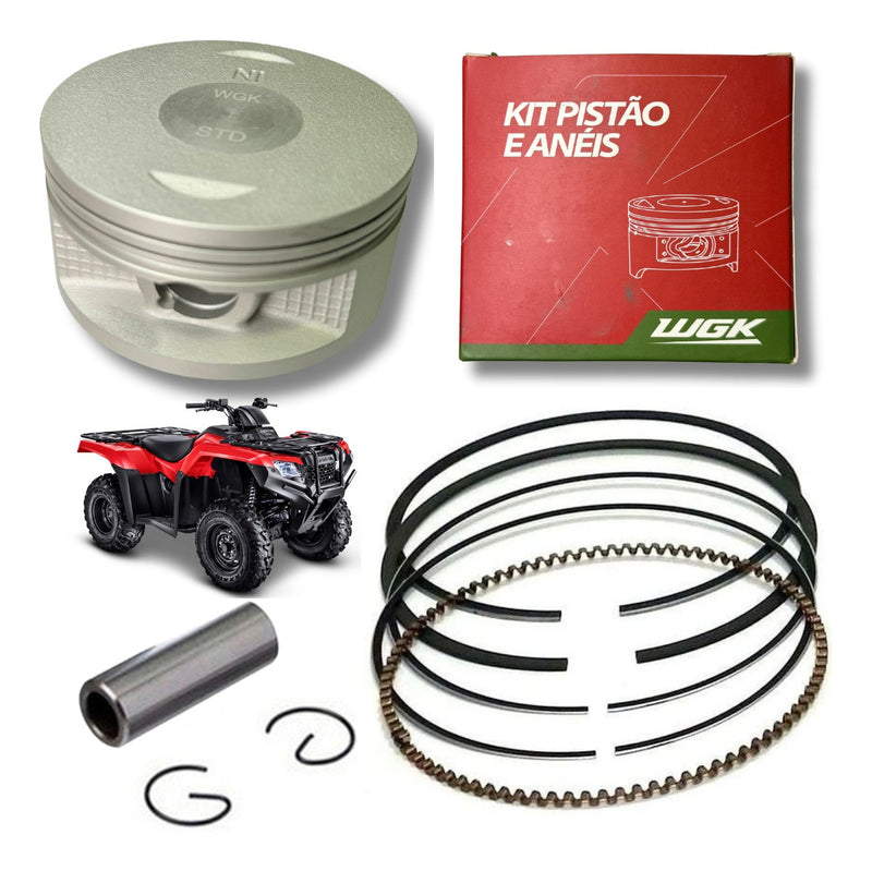 Kit Pistão Anéis Wgk Quadriciclo Honda Fourtrax Trx 420 0,25