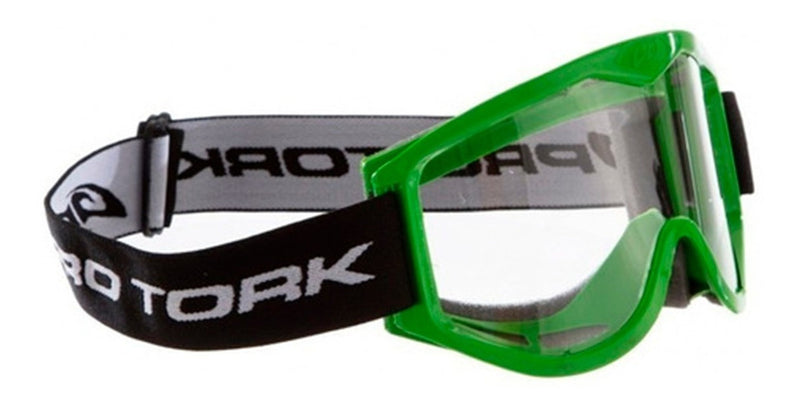 Óculos de motocross Motocross Pro Tork Enduro Fas Motocross, cor completa, moldura de lente transparente, cor verde