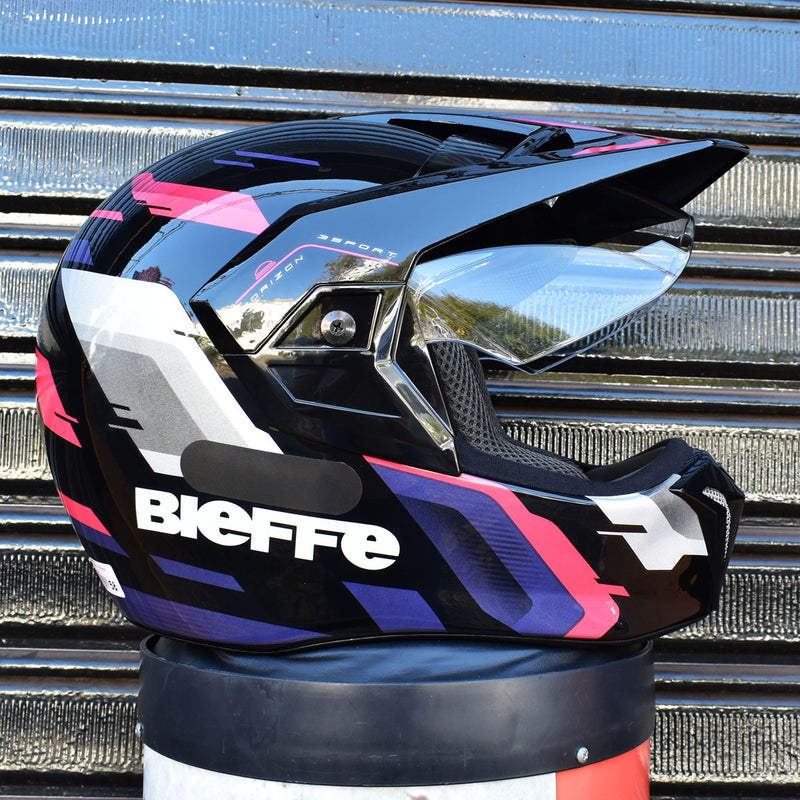 Capacete Bieffe 3 Sport Horizon Feminino Rosa Pala Moto