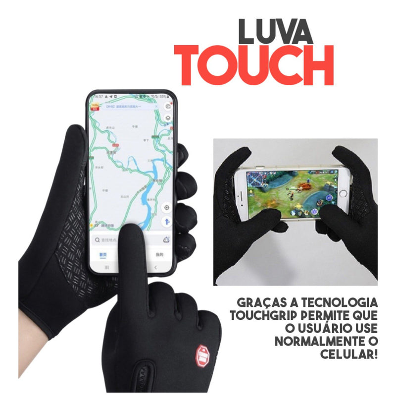 Luva Moto Bike Motoqueiro Térmica Touch Ziper Premium C/nf