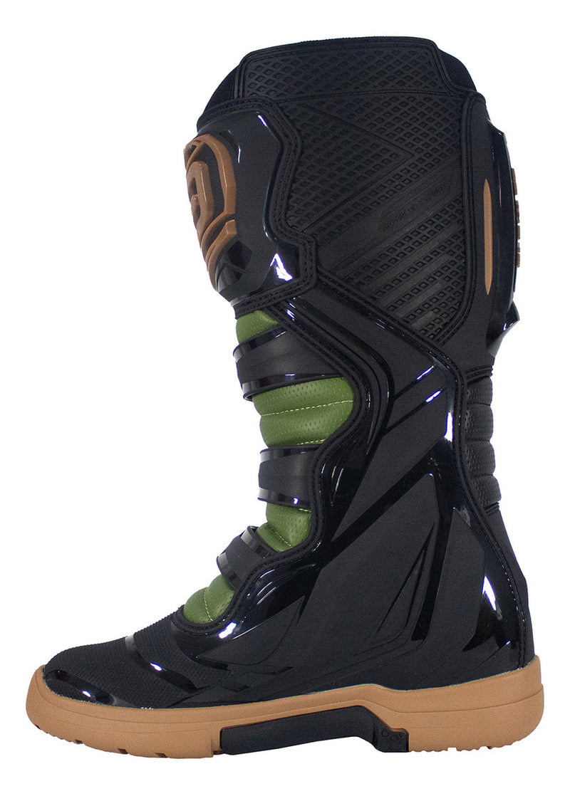 Bota Asw Elevate Enduro Preto Verde Cross Motocross Trilha