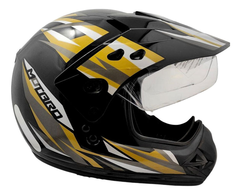 Capacete Moto Ebf Motard Street Preto Motocross Off Road