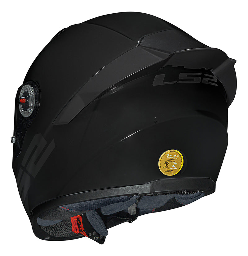 Capacete Ls2 Ff358 S Monocolor Preto Brilhante