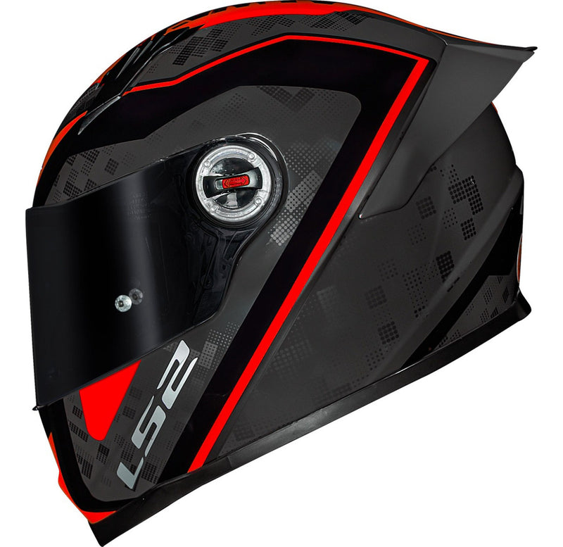 Capacete Ls2 Ff358s Striker Cinza/vermelho