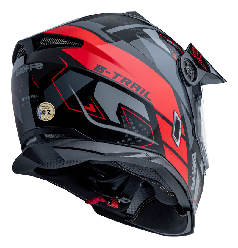 Capacete Moto Bieffe B-trail Conquest Com Óculos Interno