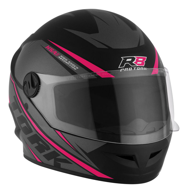 Capacete Fechado Pro Tork R8 Viseira Cristal Com Narigueira