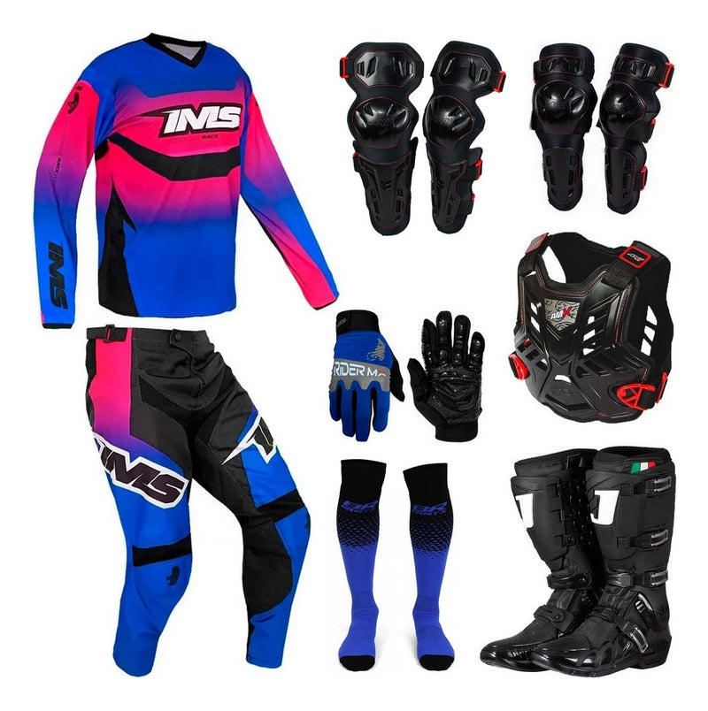 Kit Equipamento Motocross Trilha Asw 8 Itens