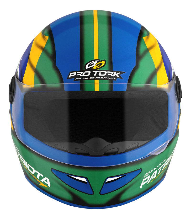 Capacete Fechado R8 Modelo Patriota Nação Bandeira Brasil